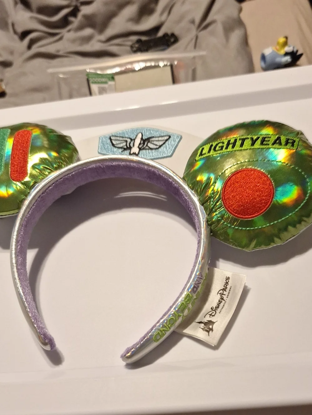 Disney Buzz Lightyear Holographic Ear Headband - Green, Purple & Red